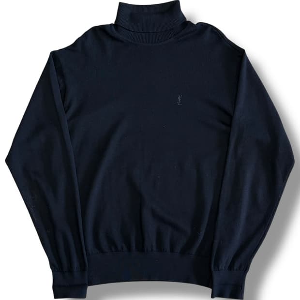 Yves Saint Laurent 블랙 터틀넥 울 니트