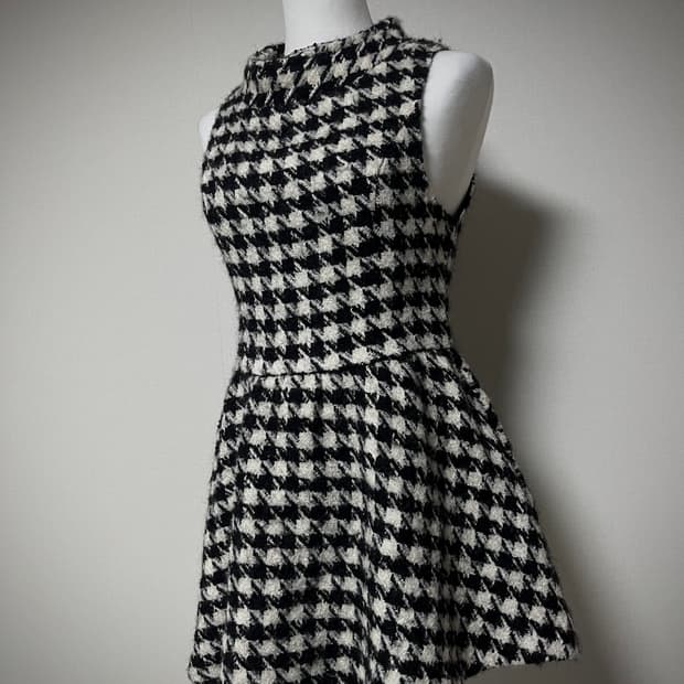 오네갸루 하운드 체크 원피스