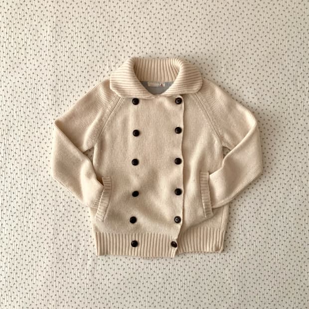 SM2 더블 단추 프레피 가디건