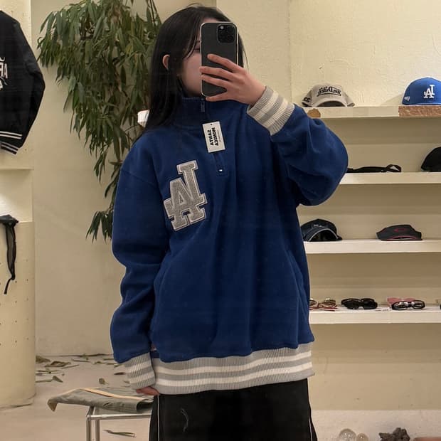 빈티지 LA 다저스 플리스 하프집업 U426