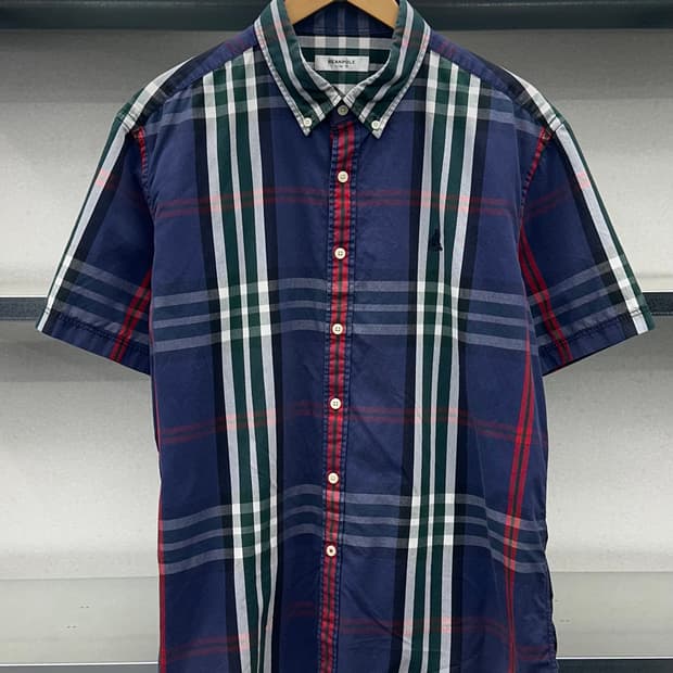 (105)빈폴 체크 반팔셔츠-M1961