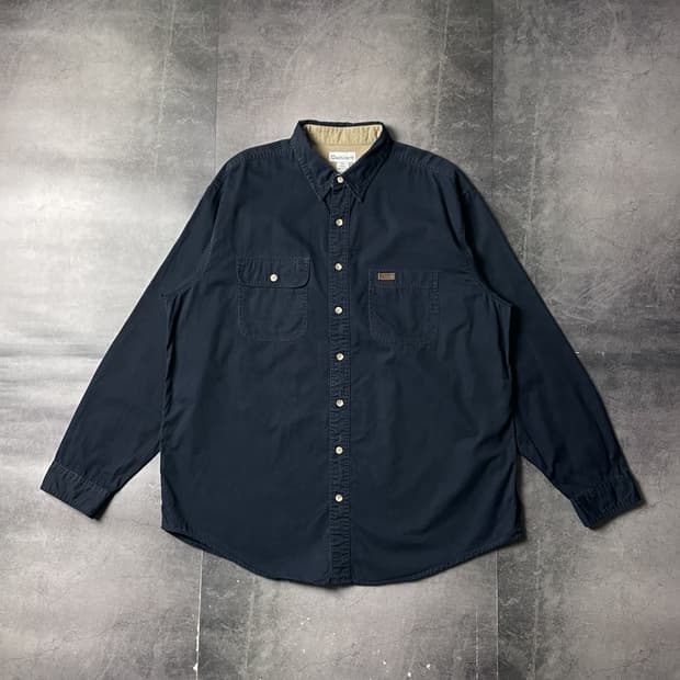 CARHARTT 00s 칼하트 네이비 코튼 워크 셔츠 A00920