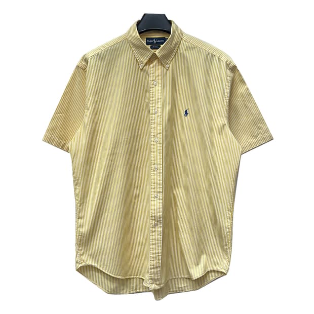 폴로 랄프로렌 블레이크 연노랑 스트라이프 반팔 셔츠 100