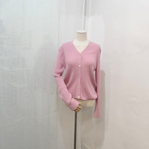 망고매니플리즈 브이넥 골지 니트가디건 4295