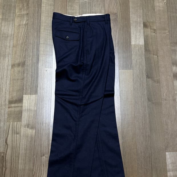 드레익스 울 플란넬 트라우저 딥네이비