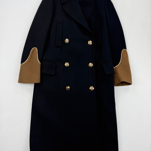 푸쉬버튼 울 블렌드 롱 코트(새상품)