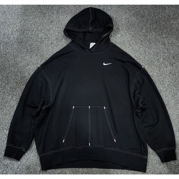 나이키 스우시 스티치 오버핏 후드티 우먼스 S