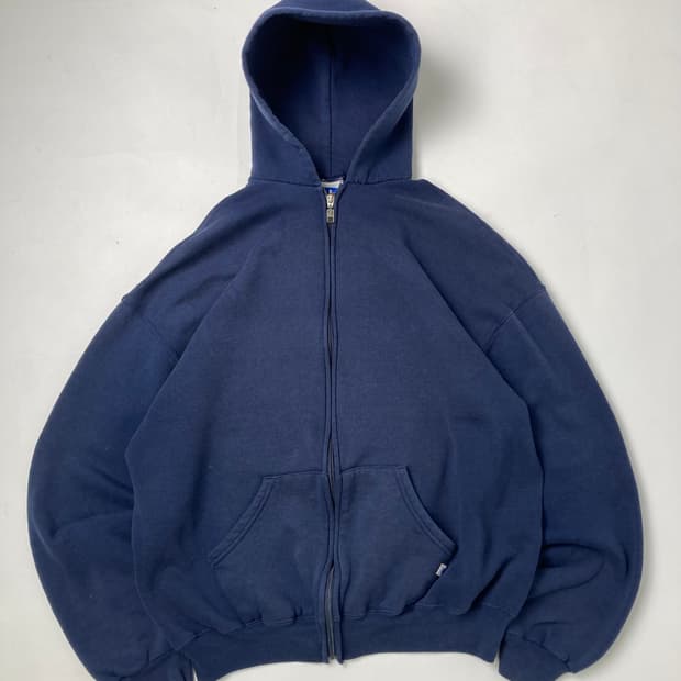 90s Russell Zip Up Hoodie (navy)