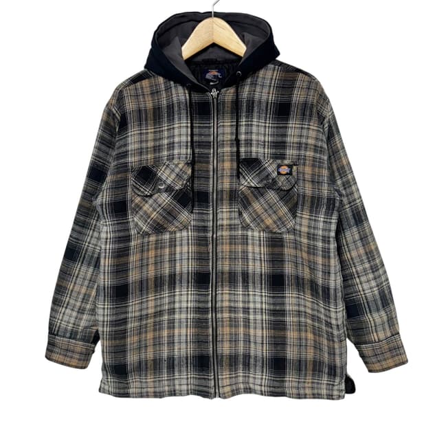 디키즈 플란넬 누빔 후드자켓