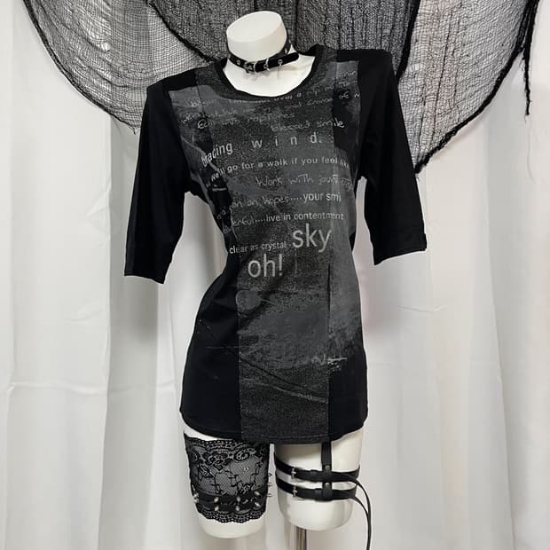 glitter lettering t-shirt