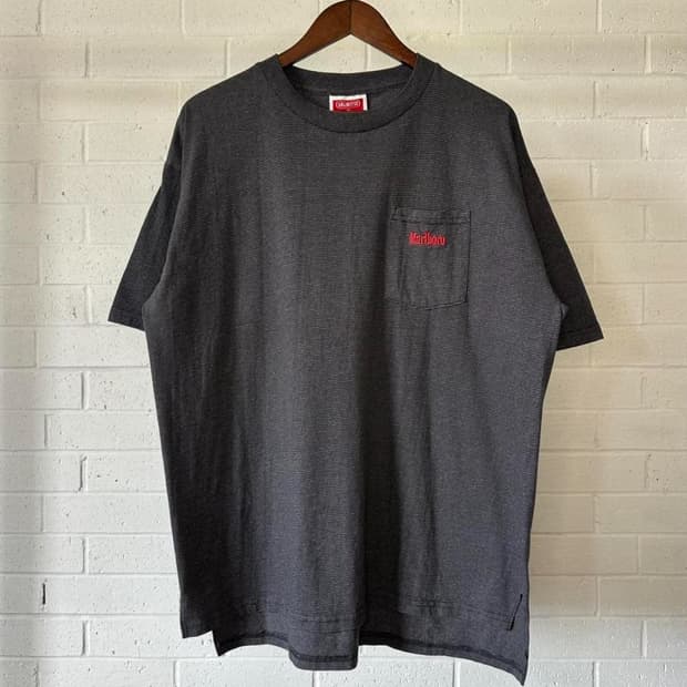 90‘s 빈티지 Marlboro 스트라이프 포켓 티셔츠 XL
