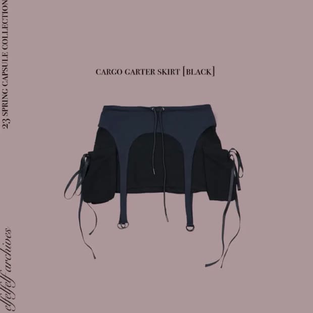 elfelfelf archives 카고 가터 스커트 