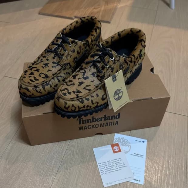 26SS 팀버랜드 X 와코마리아 3아이 어센틱 보트슈즈 레오파드 270