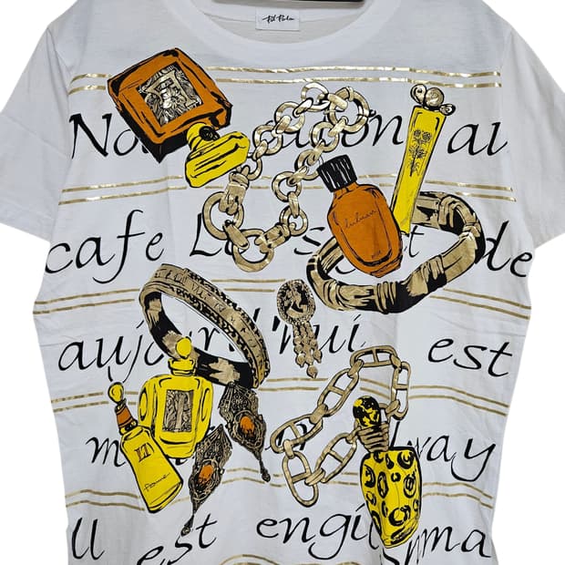 Pd.Pola 화이트 반팔 티셔츠 LL사이즈