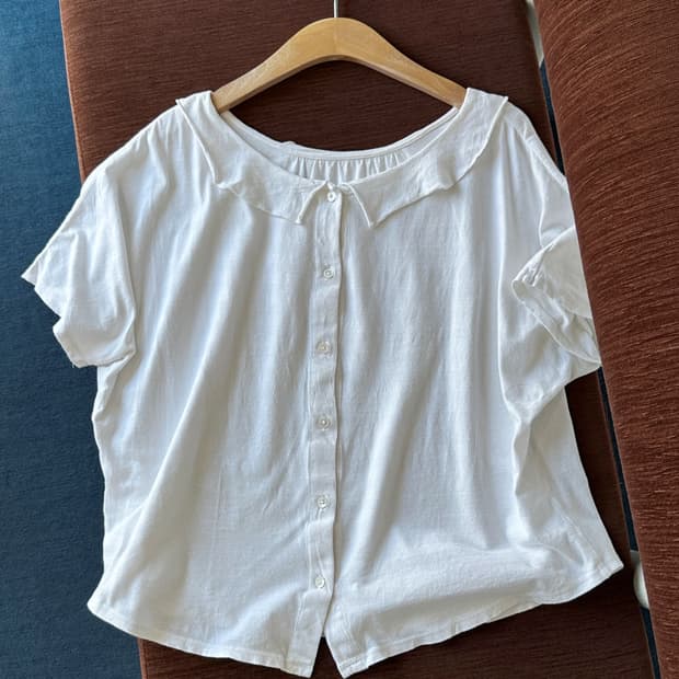 Stretched cotton stripe pattern top