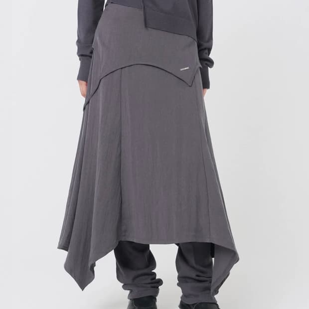 미세키서울 Flutter folding Skirt CHARCOAL