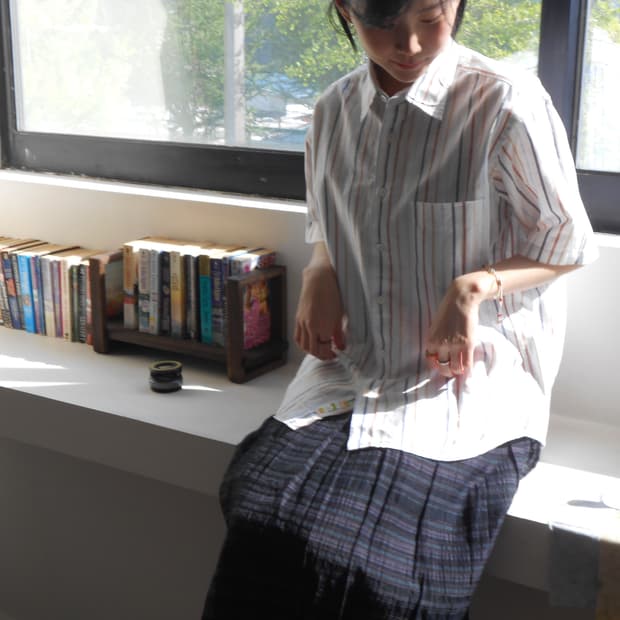 빈티지 소다 스트라이프 셔츠