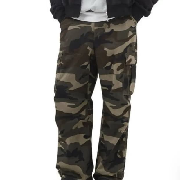 애드리엘로스 유틸리티 와이드 카고 카모팬츠 L size 새상품