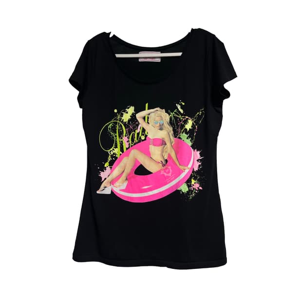 rady 라디 갸루 블랙 반팔 탑 