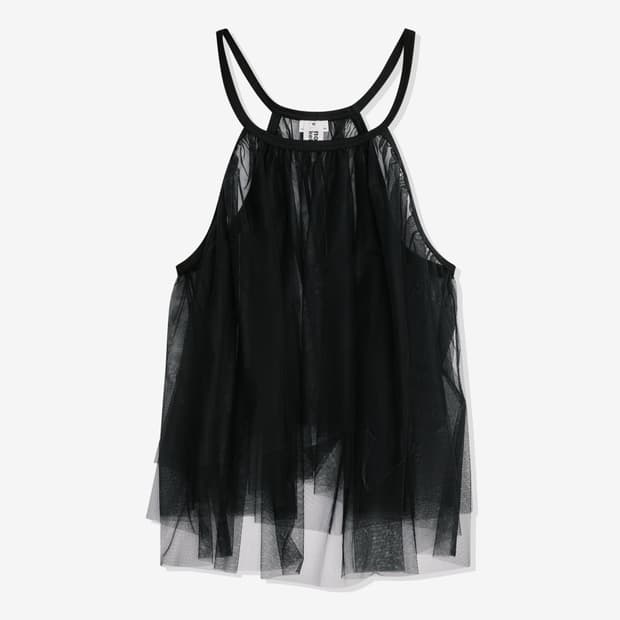 (네고가능)느와케이니노미야 24ss 튤 베스트 (블랙, s)