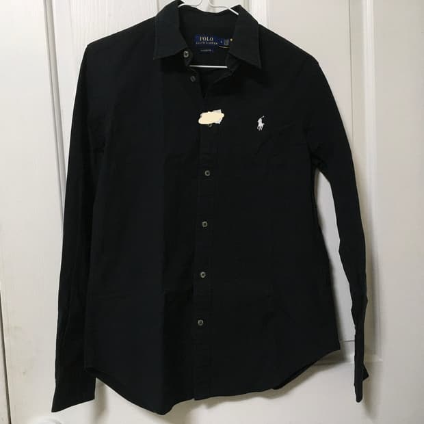 먹물 블랙 폴로 클래식핏 셔츠