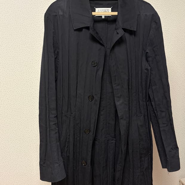 masion margiela pleated trench coat
