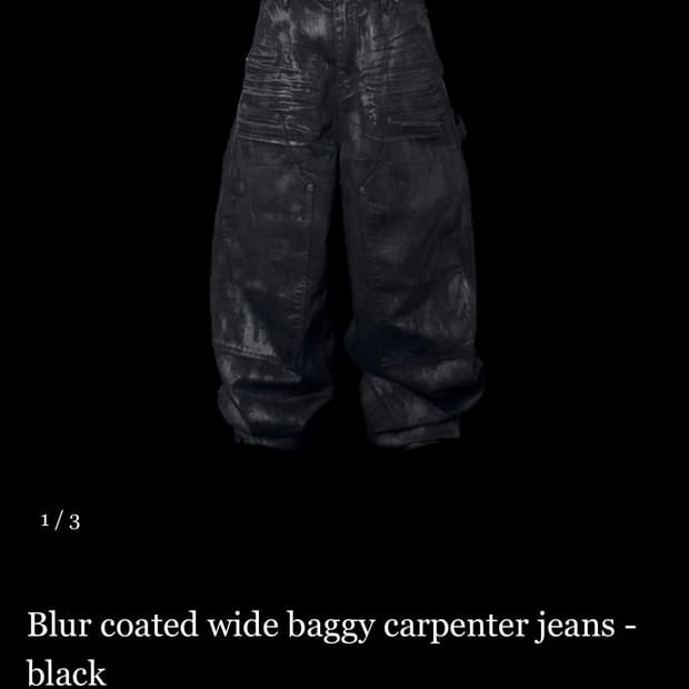 2) Emostanceclub Coated Baggy Carpenter