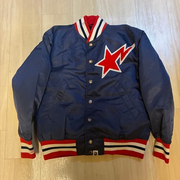 니고 시절 베이프 스타디움 바시티 자켓