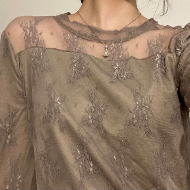 jpn) vintage lace blouse