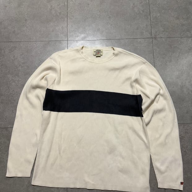 00s  두산 랄프로렌 폴로 진  빈티지 와플 코튼 니트   100