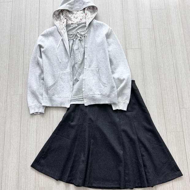 jpn 하구미 스즈코 히피 모리걸 레이어드 코디세트