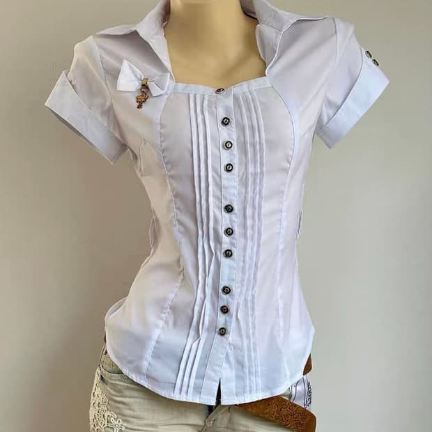 핀터깔 오네갸루 갸루 셔츠 블라우스 빈티지 라떼갸루 와투케 섹시