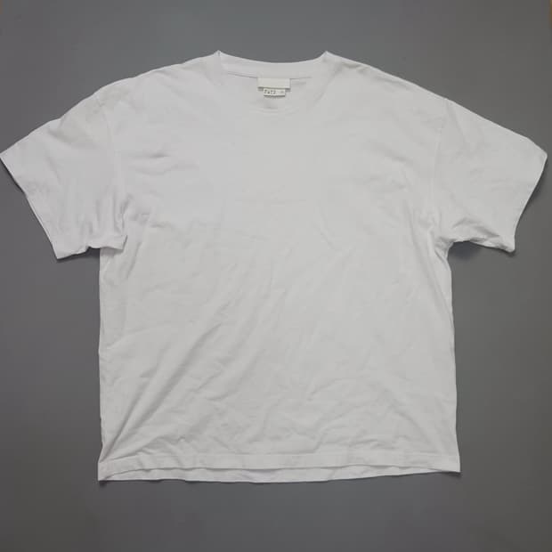 [2XL] H&M 무지 오버핏 반팔 티셔츠 화이트