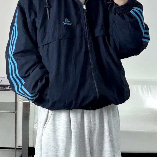 아디다스 올드스쿨 바람막이 자켓 XL
