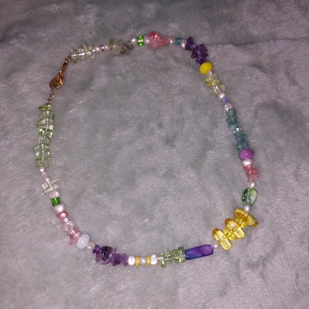 모리걸 히피 보헤미안 오리엔탈 비즈 목걸이