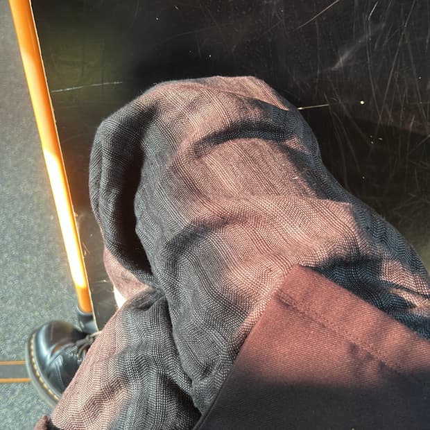 요코 사카모토 와이드 스트라이프 팬츠