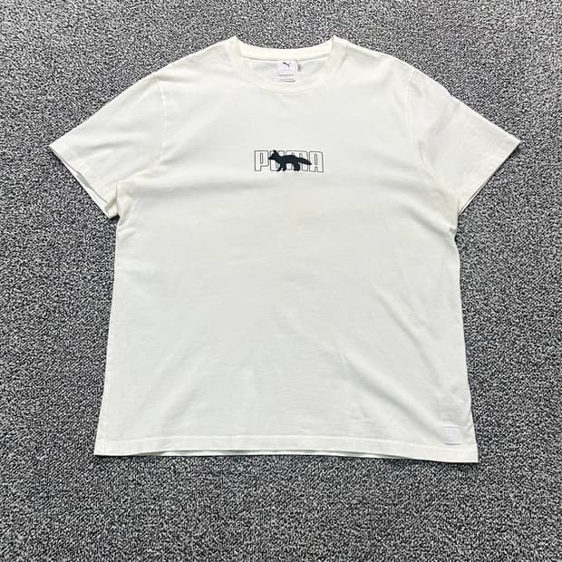 퓨마 X 메종키츠네 화이트 반팔티