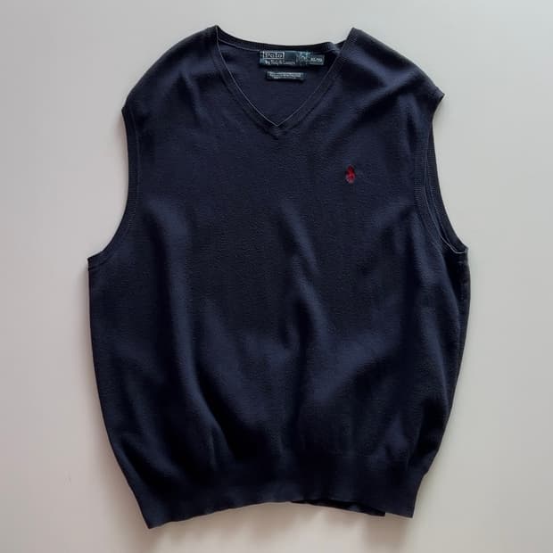 폴로 랄프로렌 네이비 니트 조끼 XL
