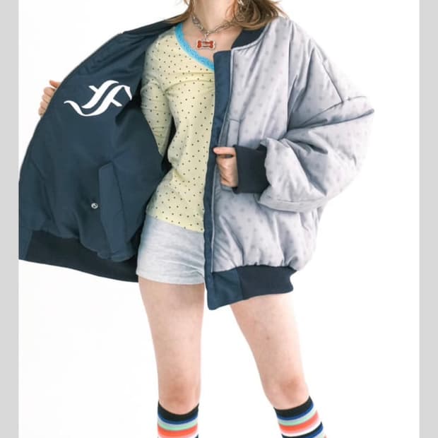 샵페어리 봄버자켓 네이비(새상품)