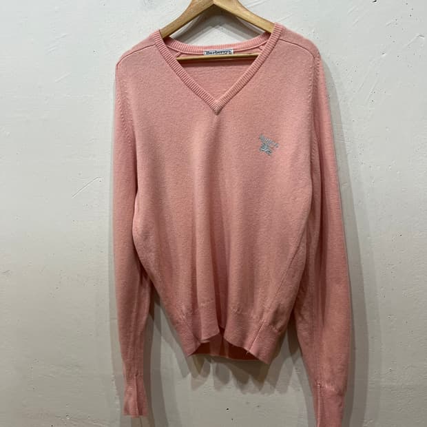 90s 버버리 램스울 니트 Made in SCOTLAND