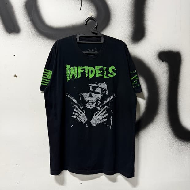 VTG 빈티지 빅사이즈 스컬 프린팅 펑크 반팔 티셔츠