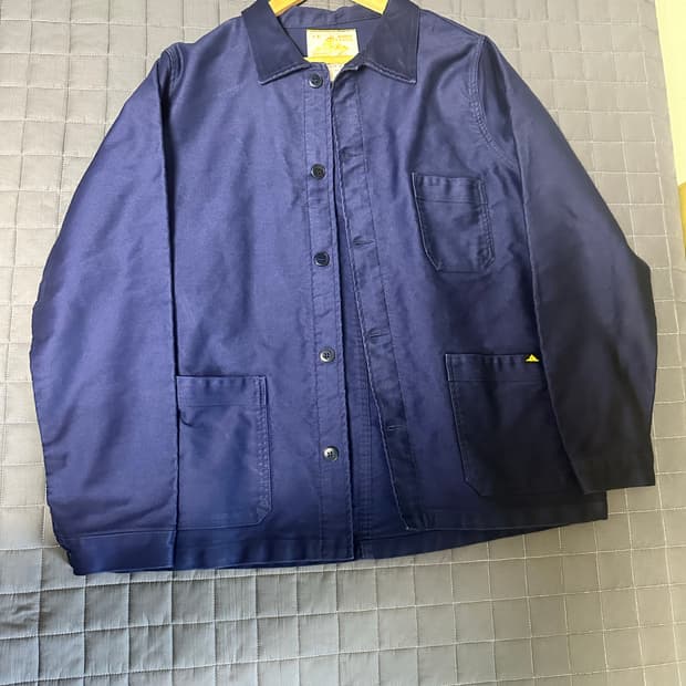 르몽생미셸 프렌치 몰스킨 워크 자켓, 네이비