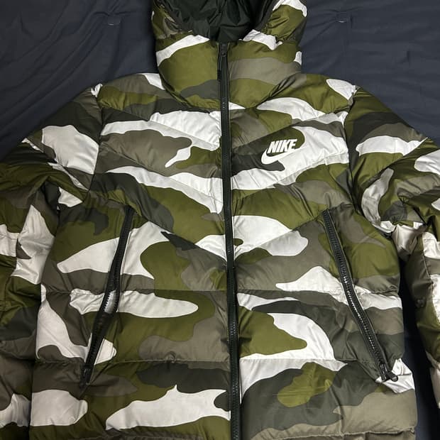 나이키 카모 패딩 L