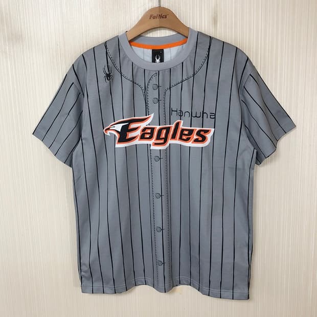 KBO 스파이더 한화이글스 남성 유니폼모티브 티셔츠 M(95)