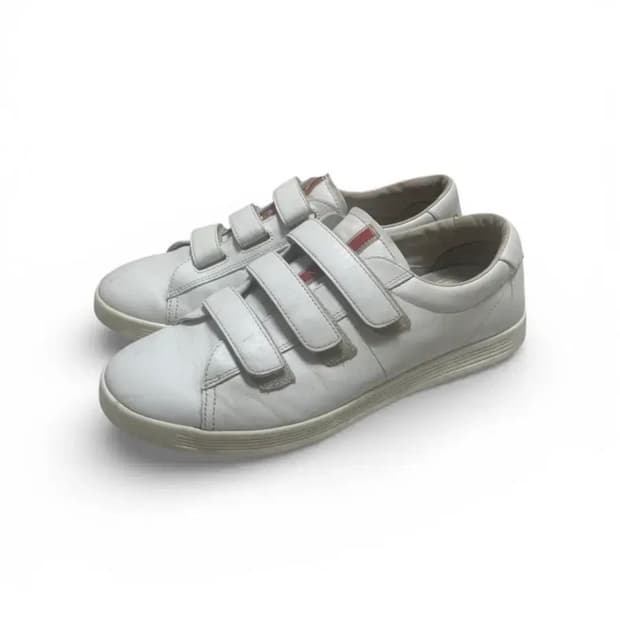 프라다 스포츠 레더 벨크로 스니커즈