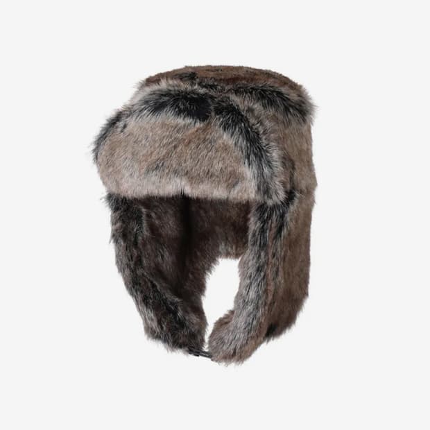 (새상품)레씨토 퍼 트루퍼 햇 브라운