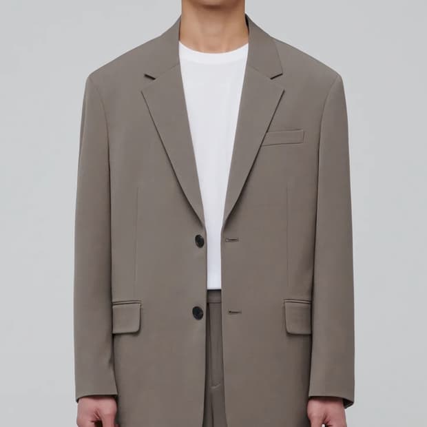 무신사 스탠다드 오버사이즈 블레이저 더스티베이지 M