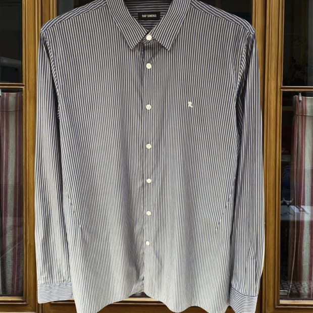 Raf Simons Stripe R Logo Shirt