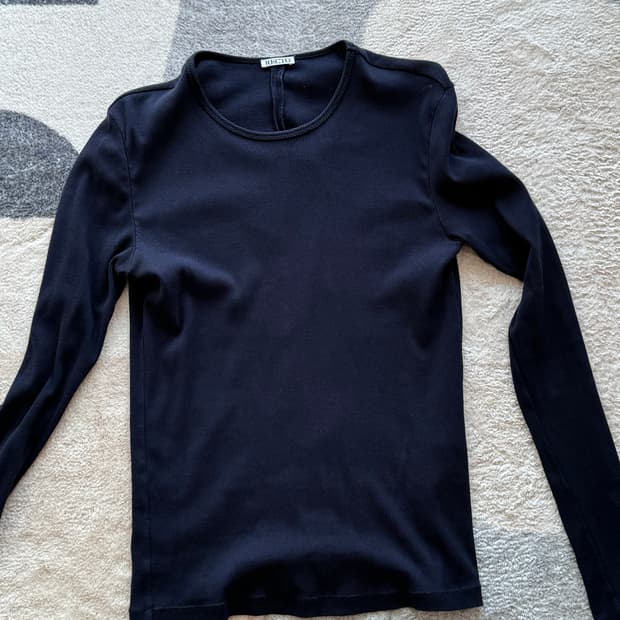 (S) 25SS 렉토 로고 립 저지 롱슬리브 네이비