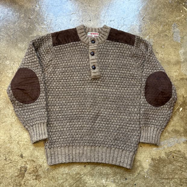 Mcgregor 헨리넥 패치 헤비 스웨터